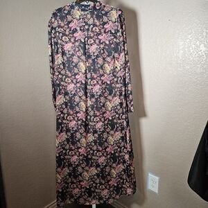 Sheer shirtdress large 21-22" PTp 51" long